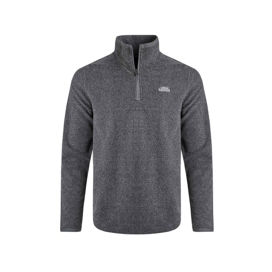 Weird Fish Mens Errill Textured Eco Friendly Quarter Zip Fleece Top (Frost Grey) - Image 1