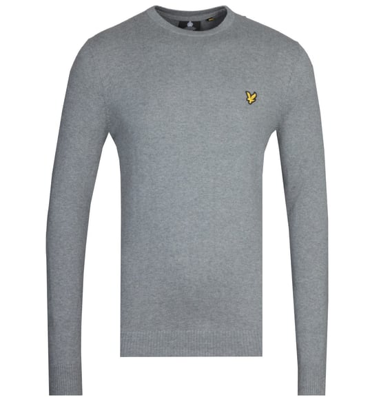 Lyle & Scott Mid Grey Marl Cotton Merino Sweater