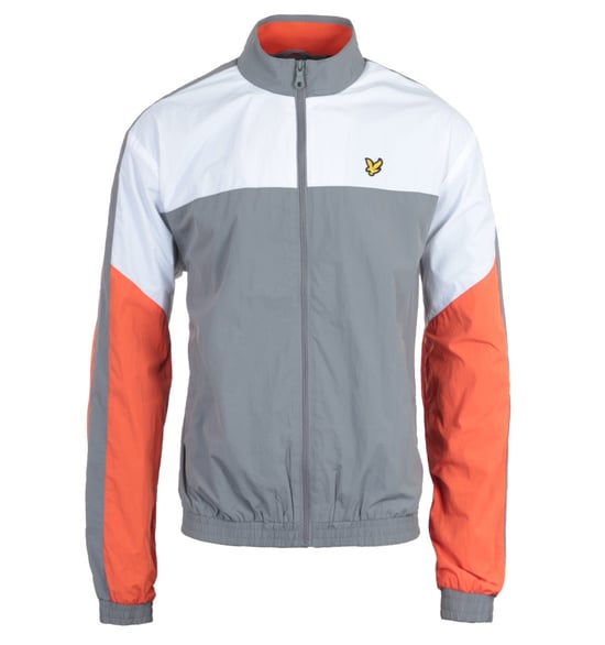 Chaqueta de chándal Lyle & Scott Mid Grey Marl Multi Panel Zip Through - Image 1