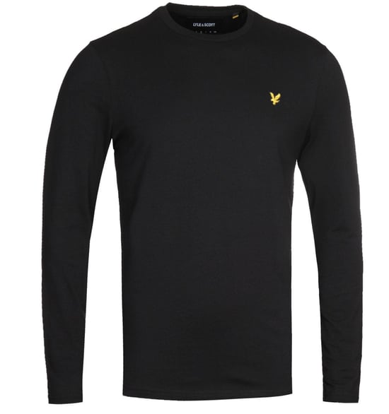 Lyle & Scott camiseta lisa de manga larga negra - Image 1