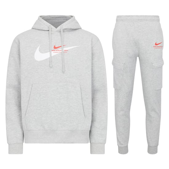 Nike Sportswear Standard Issue Hooded Fleece Tracksuit Grey - Image 1