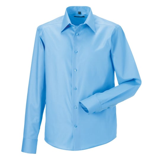 Russell Mens Ultimate Non-Iron Tailored Long-Sleeved Formal Shirt (Bright Sky) - Image 1