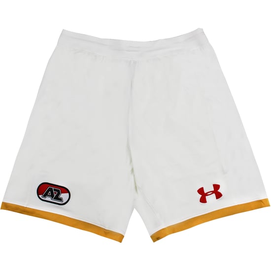 Under Armour AZ Alkmaar White Fitted Mens Home Football Shorts 1294987 101