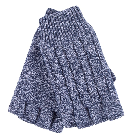 CALEFACTORES - Guantes térmicos de invierno sin dedos de punto por cable para mujer - Image 1