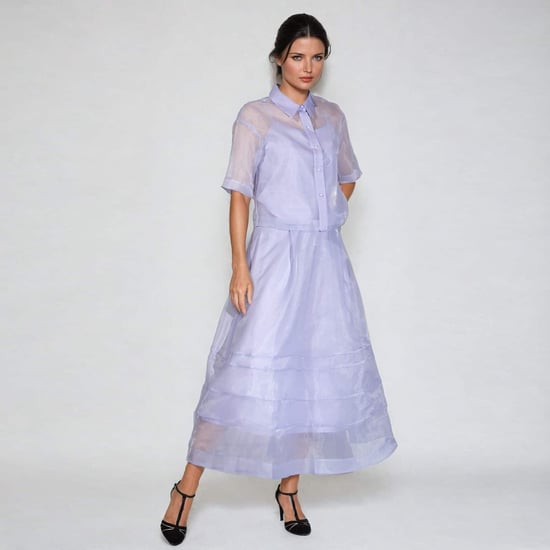 Short Sleeves Flaps Organza Shirt - Image 4