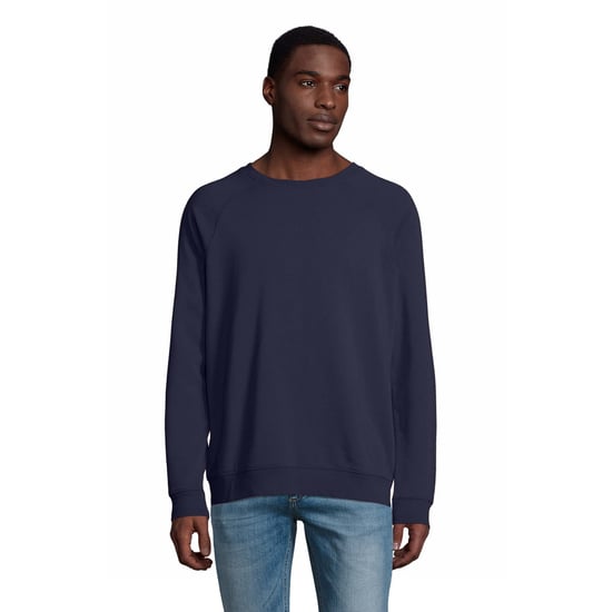 SOLS Unisex Adult Space Organic Raglan Sweatshirt (French Navy) - Image 4