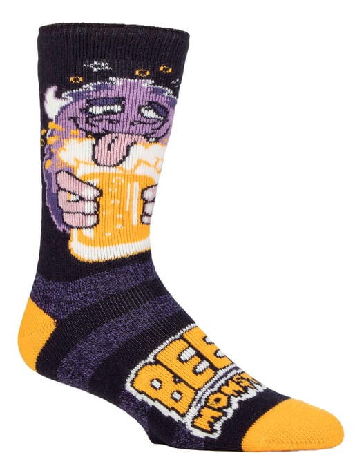 Calcetines térmicos con forro polar para hombre - Beer Monster - Image 1