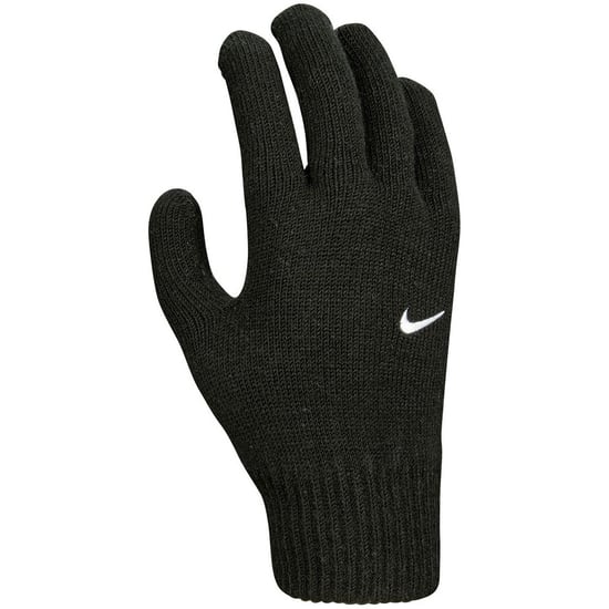 Nike Childrens/Kids Knitted Swoosh Winter Gloves (Black/White) - Image 1
