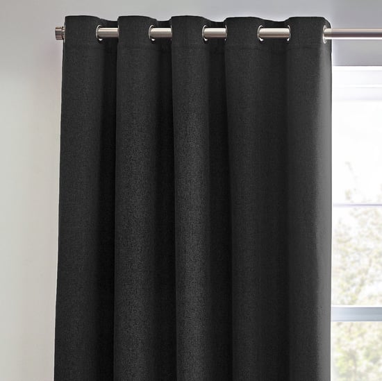 Cortinas Opacas con Ojetes Dawn Black de furn. - Image 3