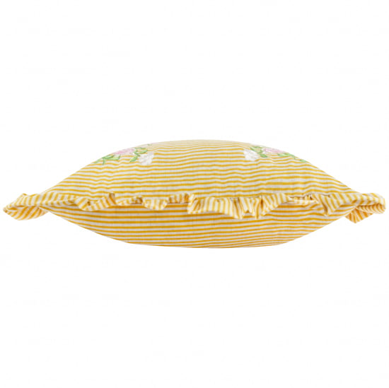 Wylder Martha Embroidered Ruffle Polyester Filled Cushion