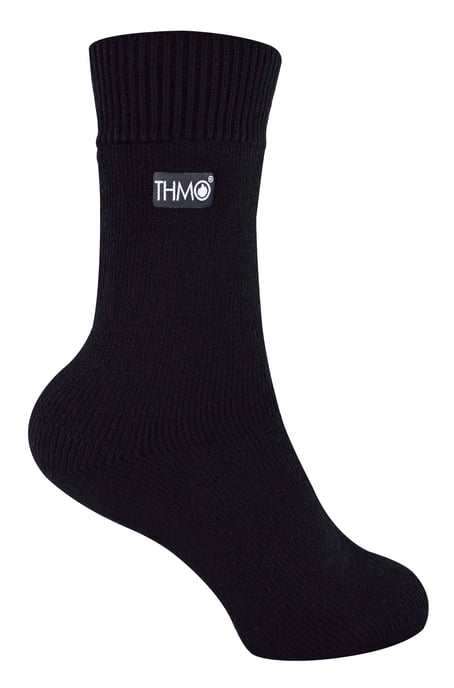 Calcetines térmicos de invierno para niños | THMO | Calcetines de forro polar para niños y niñas - Negro - Image 1