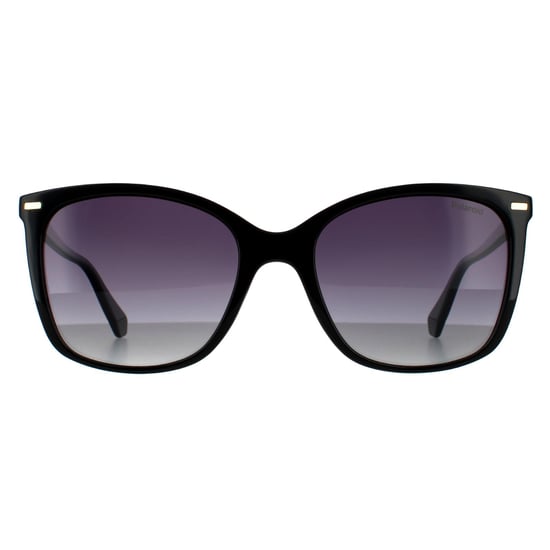 Polaroid Square Womens Black Grey Gradient Polarized Sunglasses 90041091 - Image 1