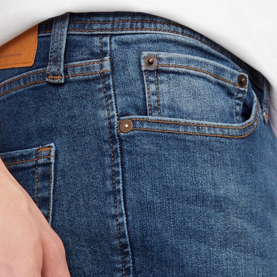 Jack & Jones Men's Blue Jeans Regular Fit Casual 5-Pocket Design - Image 5