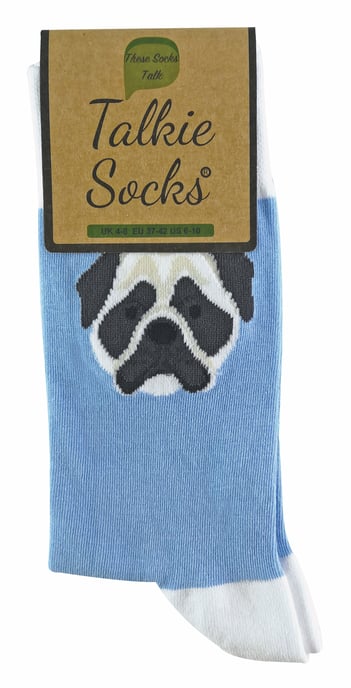 1 Par Unisex Novedad gato perro calcetines con Beagle / Pug / Scotty perro - Image 2
