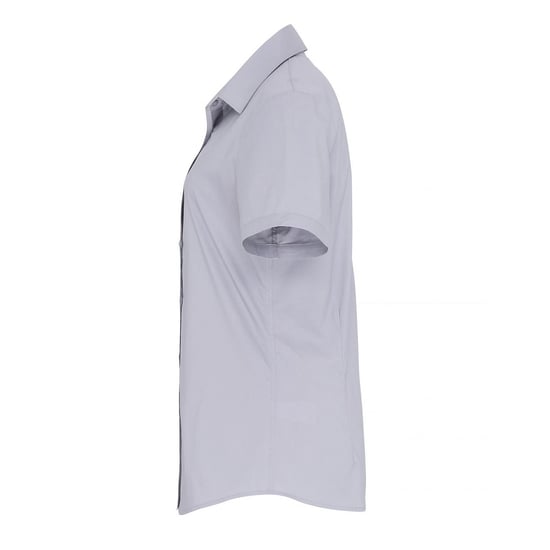 Premier Womens/Ladies Stretch Short-Sleeved Formal Shirt (Silver) - Image 3