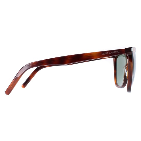 Gafas de sol Saint Laurent Square para mujer, brillo medio, havana sólido verde SL 526 - Image 4
