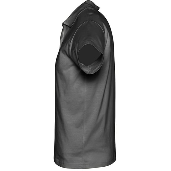 SOLS Mens Prescott Jersey Short Sleeve Polo Shirt (Dark Grey) - Image 3