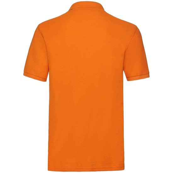 Fruit of the Loom Mens Premium Cotton Pique Polo Shirt (Orange) - Image 2