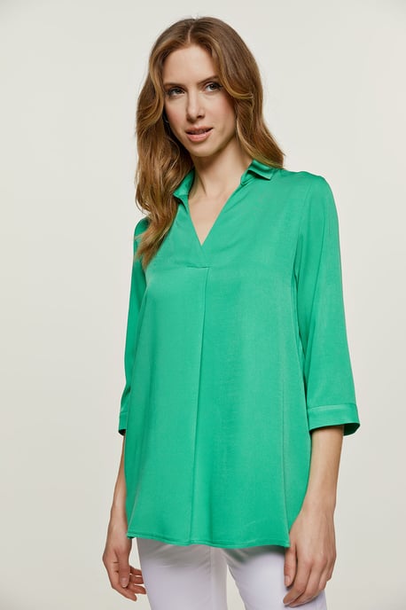 Green V Neck Top
