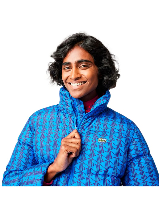 Chaqueta de plumas con monograma para mujer de Lacoste - Image 1