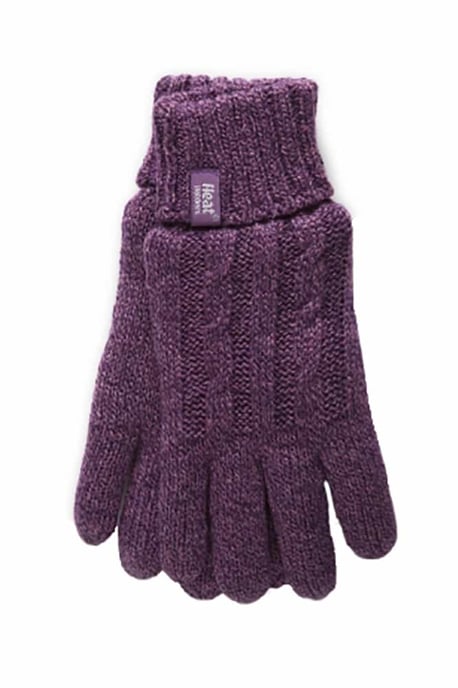 Heat Holders - Guantes de invierno de punto por cable de 2,3 tog para mujer - Image 1