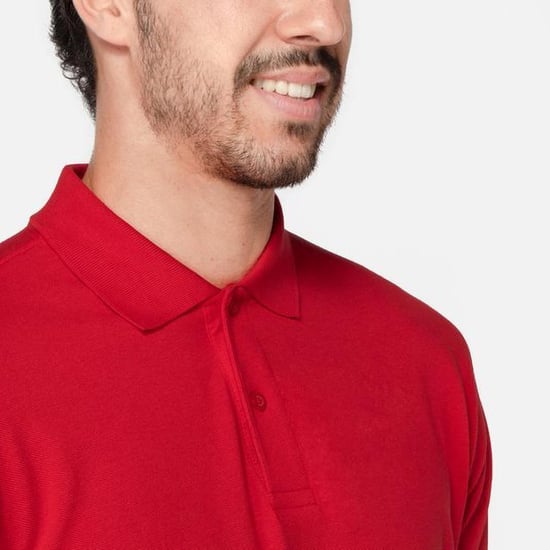 Russell Mens 100% Cotton Short Sleeve Polo Shirt (Classic Red) - Image 4