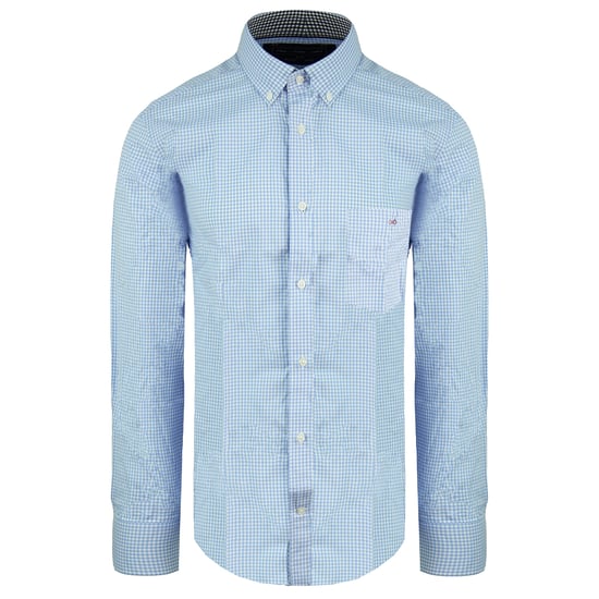 Camisa Oxford azul/blanca a cuadros para hombre de Eden Park - Image 1