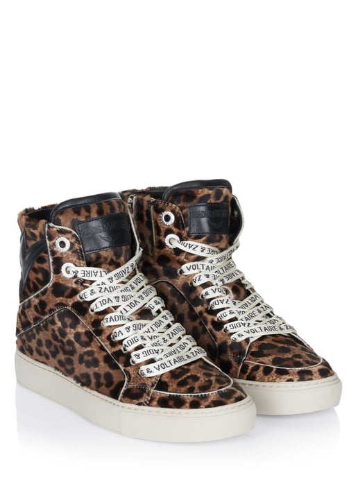 Zadig Voltaire Zapatos High Flash Printed Cowskin Wit marrón - Image 2
