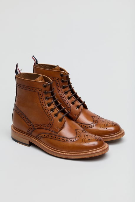 Ben Sherman Arthur Leather Men's Tan Boots - Image 1