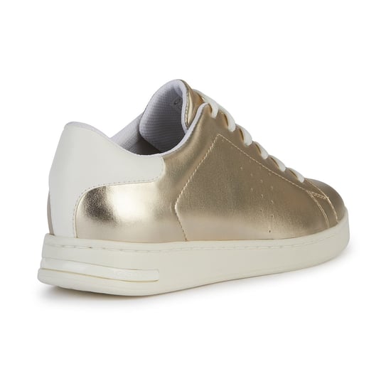 Geox D Jaysen B Leather Women's Light Gold/Optic White Trainers - Image 2