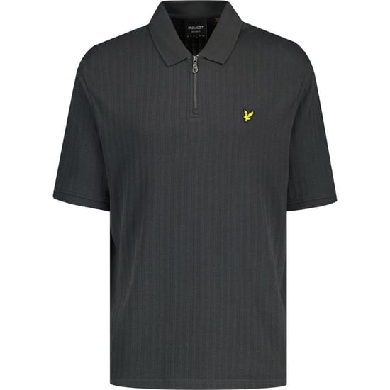 Lyle & Scott Polo gris metalizado con rayas texturizadas - Image 1