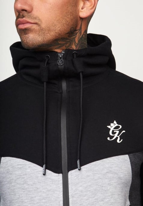 Gym King Koen Sudadera con cremallera para hombre Negro/Gris - Image 5
