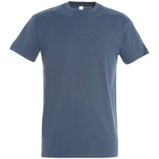 SOLS Mens Imperial Heavyweight Short Sleeve T-Shirt (Denim) - Image 1