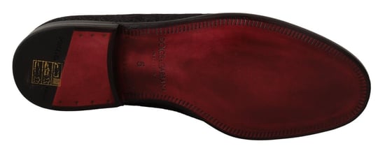 Zapatillas de Pana Floral Negras Dolce & Gabbana para Hombre - Image 6