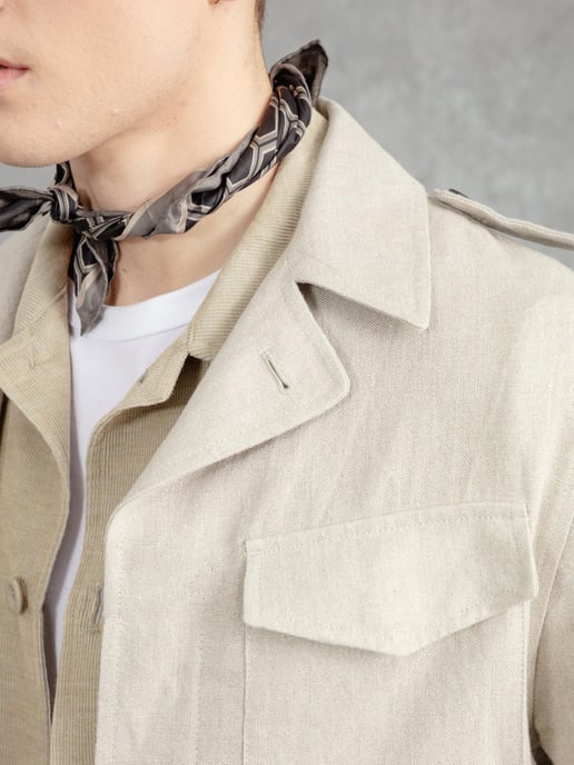 The Linen Field Jacket 2.0-Natural