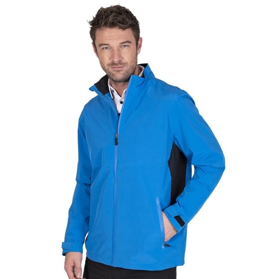 Island Green Mens Stretch Golf Waterproof Jacket (Turquoise/Black) - Image 1