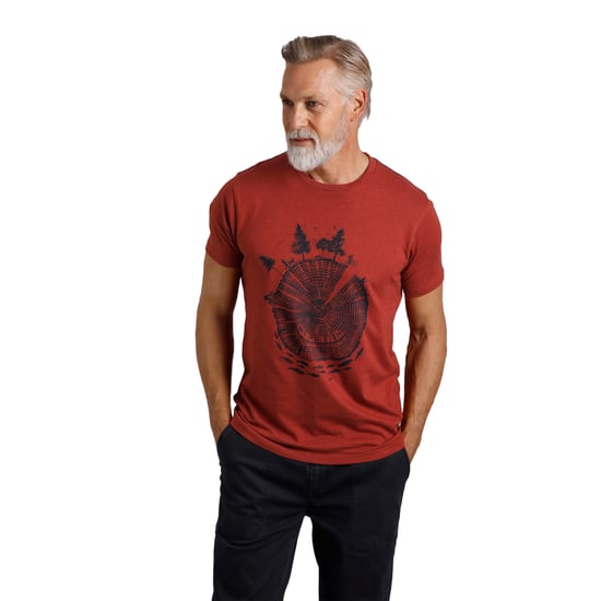 Weird Fish Mens Woodsman Screenprint Eco Friendly T-Shirt (Nut) - Image 3