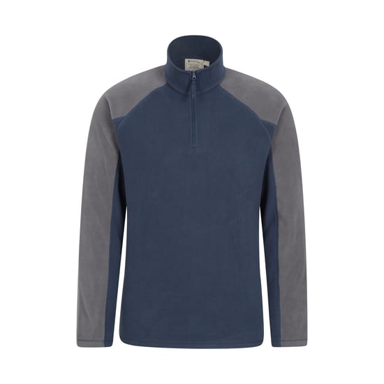 Mountain Warehouse Mens Ashbourne II Half Zip Fleece Top (Dark Blue) - Image 1