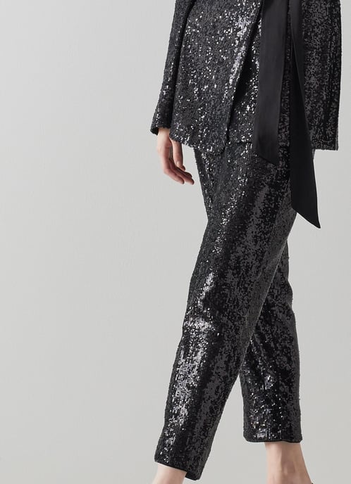 LK Bennett  Shimmer Trousers, Black