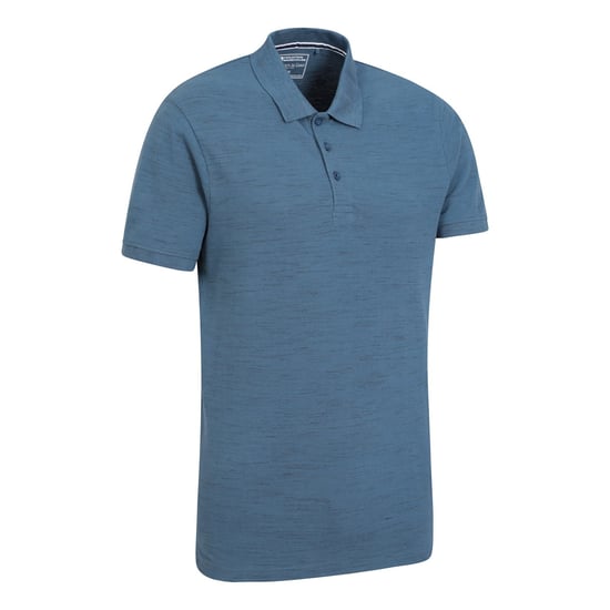 Mountain Warehouse Mens Dawnay Textured Pique Polo Shirt (Blue) - Image 2