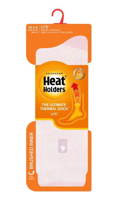 Heat Holders Lite - Calcetines Térmicos Aislantes para Mujer | Múltiples Diseños Incluyendo Rayas Argyle Corazones Estrellas | Calcetines Cálidos para Invierno - Rosa Espolvoreado (Venecia) - Image 2