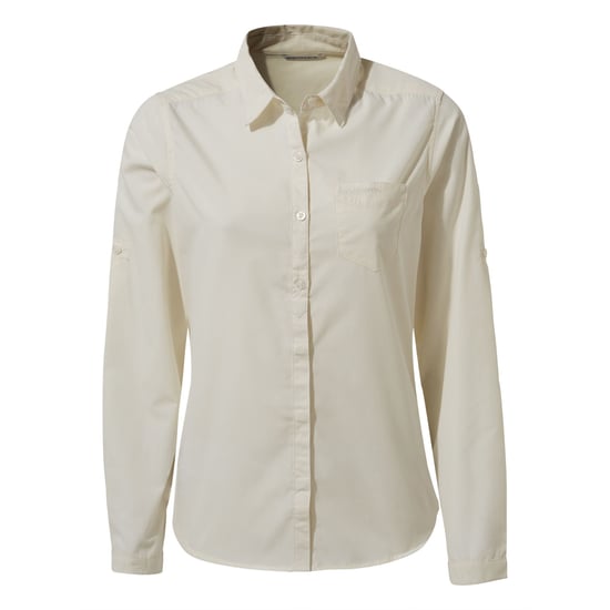 Craghoppers Womens/Ladies Kiwi II Long-Sleeved Shirt (Sea Salt White)