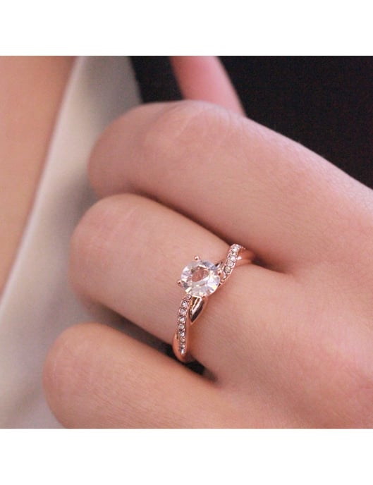 Anillo Eleanor - Oro rosa y cristal - Image 2
