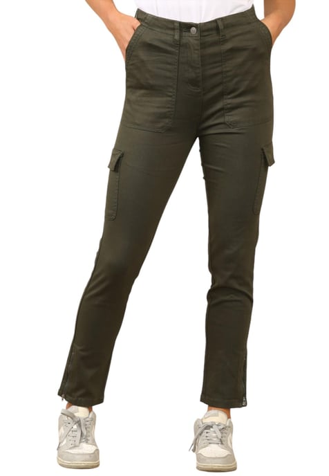MYT Pantalones Cargo Chino Tobilleros para Mujer en Caqui - Image 1
