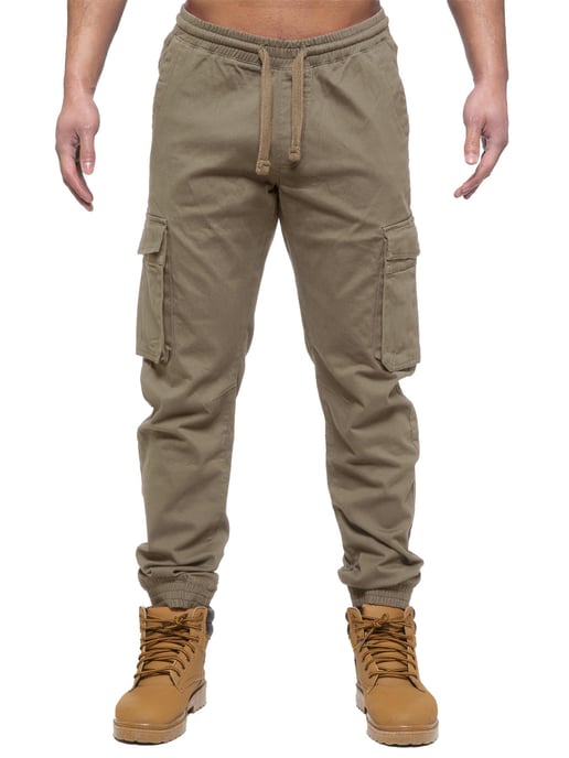 Enzo | Vaqueros Cargo Jogger para Hombre - Beige - Image 2