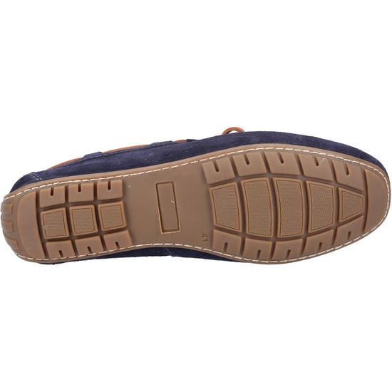 Hush Puppies Reuben Suede Men's Navy Boat Shoes - Image 3
