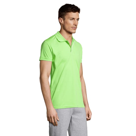 SOLS Mens Performer Sports Polo Shirt (Apple Green) - Image 3