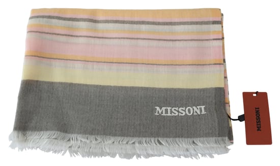 Bufanda envolvente unisex de cachemira rayada multicolor para hombre de Missoni - Image 4