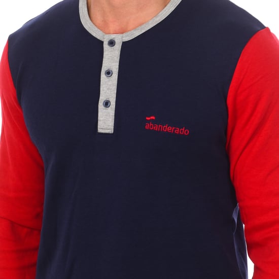 A0CHI men's long-sleeved tundose fabric pajamas