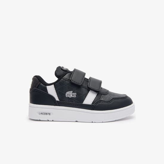 Boy's Lacoste Infants T-Clip Trainers in Black-White